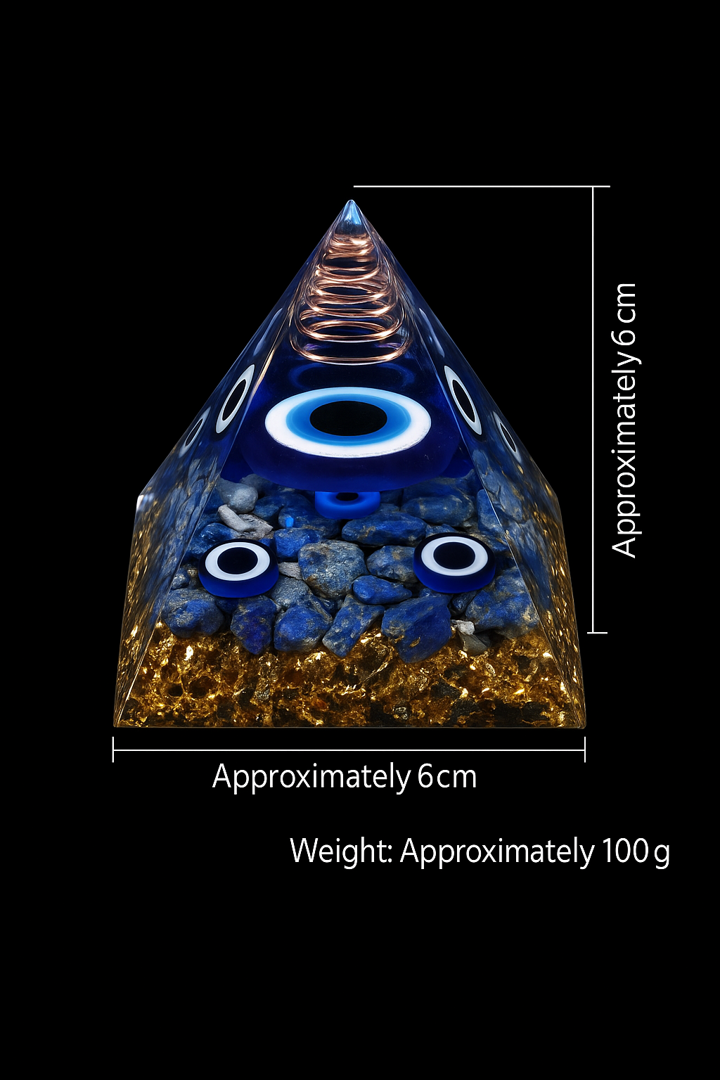 Alura Evil Eye Orgonite Pyramid