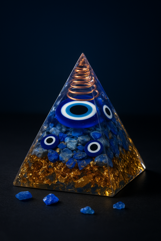 Alura Evil Eye Orgonite Pyramid