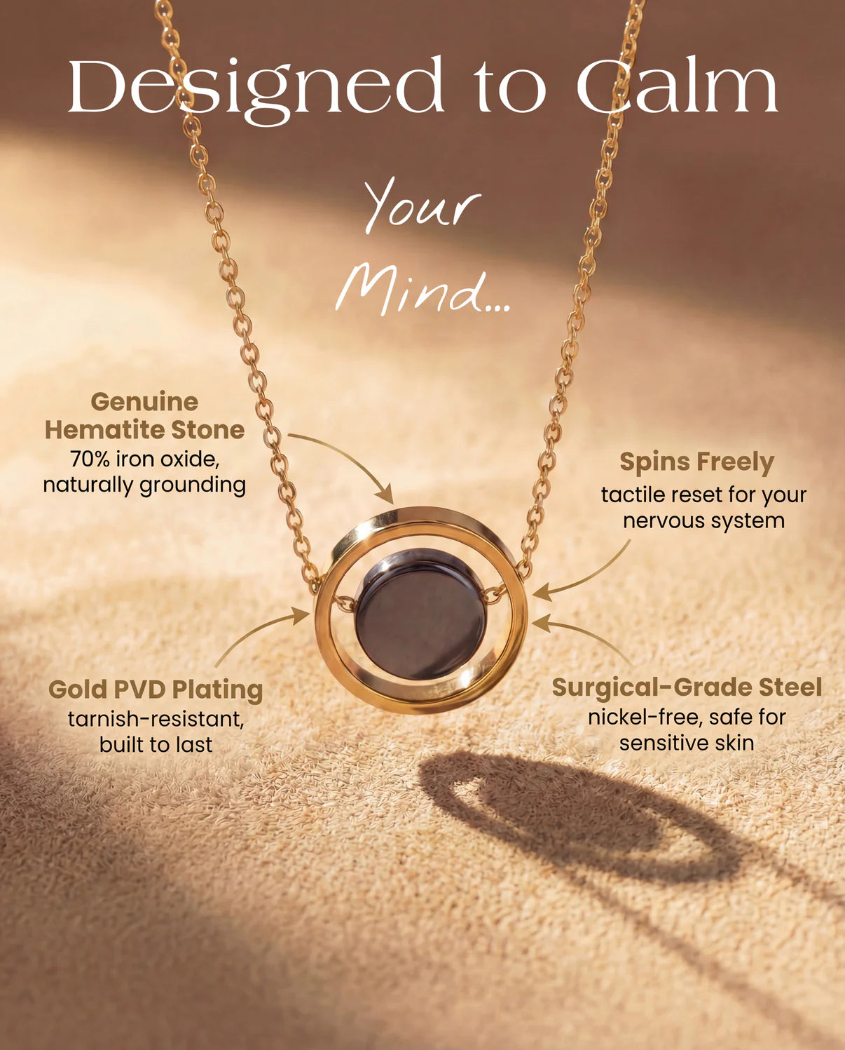 Alura™ Hematite Grounding Necklace