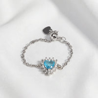 Blue Heart - Silver