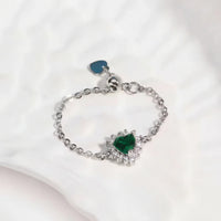 Green Heart - Silver