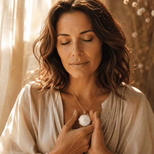 Hold the pendant. Set your intention clearly in your mind.